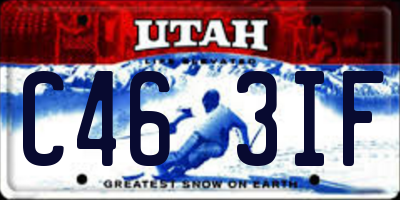 UT license plate C463IF