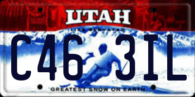 UT license plate C463IL