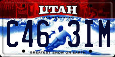 UT license plate C463IM