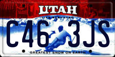UT license plate C463JS