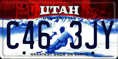 UT license plate C463JY