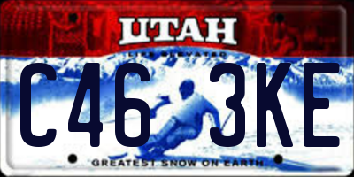UT license plate C463KE