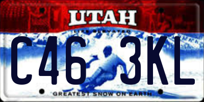 UT license plate C463KL