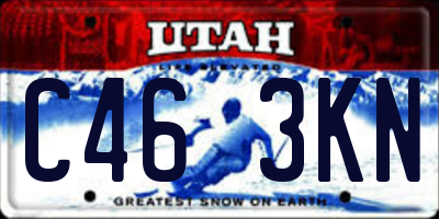 UT license plate C463KN
