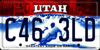 UT license plate C463LD