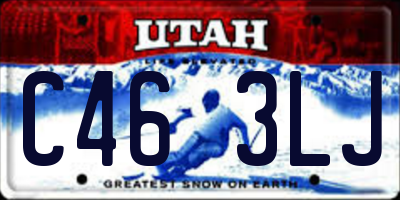 UT license plate C463LJ
