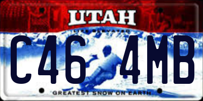 UT license plate C464MB