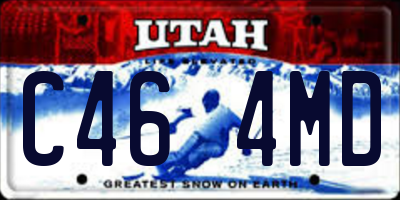 UT license plate C464MD