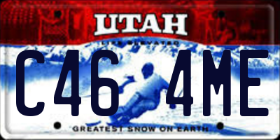 UT license plate C464ME