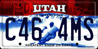 UT license plate C464MS