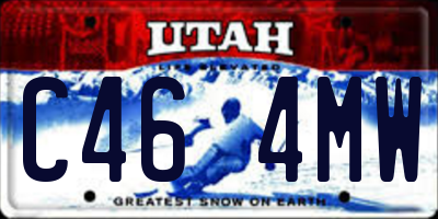UT license plate C464MW