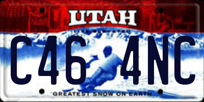 UT license plate C464NC