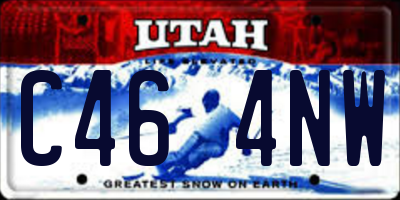 UT license plate C464NW