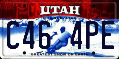 UT license plate C464PE