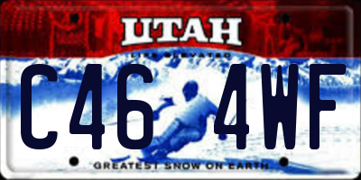 UT license plate C464WF