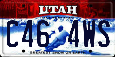 UT license plate C464WS