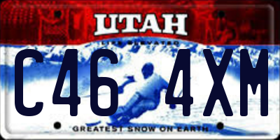 UT license plate C464XM