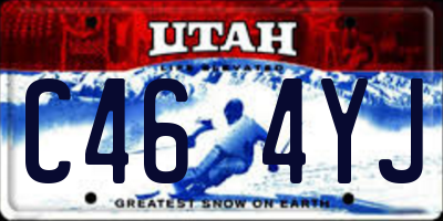 UT license plate C464YJ