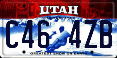 UT license plate C464ZB