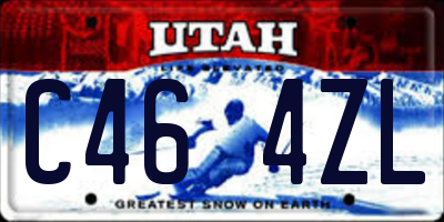 UT license plate C464ZL