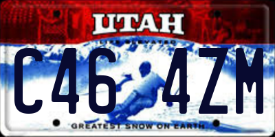 UT license plate C464ZM