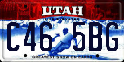 UT license plate C465BG