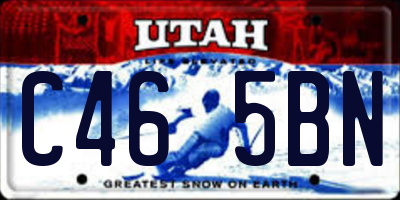 UT license plate C465BN