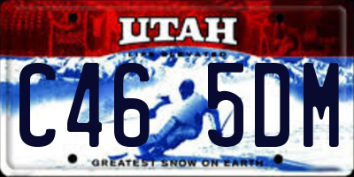 UT license plate C465DM