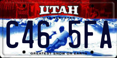 UT license plate C465FA