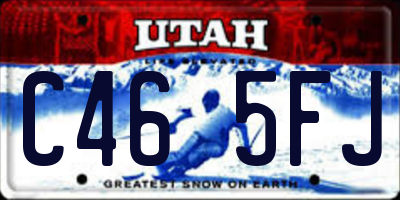 UT license plate C465FJ
