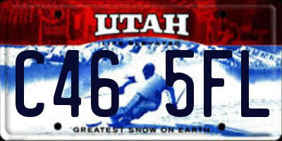UT license plate C465FL