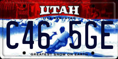 UT license plate C465GE