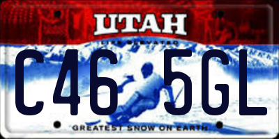 UT license plate C465GL