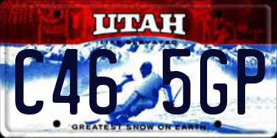 UT license plate C465GP
