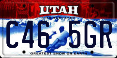 UT license plate C465GR