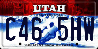 UT license plate C465HW