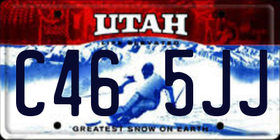 UT license plate C465JJ