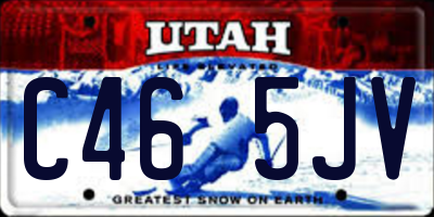 UT license plate C465JV