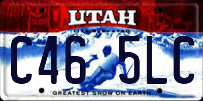 UT license plate C465LC