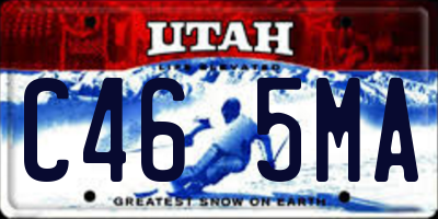 UT license plate C465MA