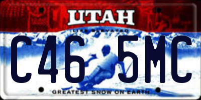 UT license plate C465MC