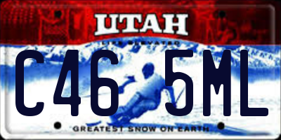 UT license plate C465ML