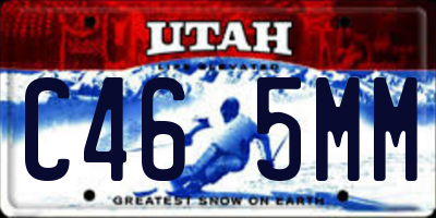 UT license plate C465MM