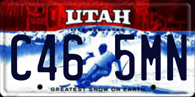 UT license plate C465MN