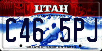 UT license plate C465PJ