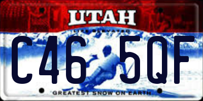 UT license plate C465QF