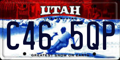 UT license plate C465QP