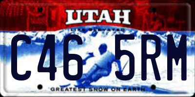 UT license plate C465RM