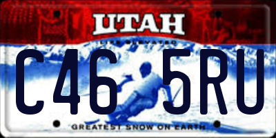 UT license plate C465RU