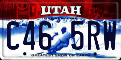 UT license plate C465RW